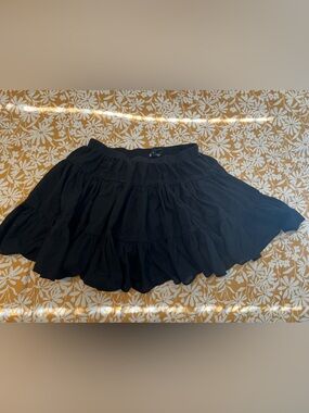 American Eagle Outfitters Black Tiered Skater Skirt